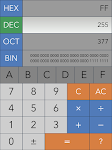 screenshot of Hex,Dec,Oct,Bin(Dev Calc)