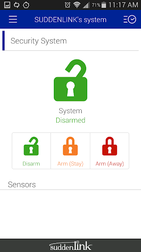 Android application Optimum Home Security screenshort