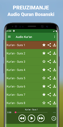 Android application Quran Bosanski Audio mp3 app screenshort
