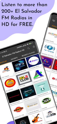 Android application El Salvador FM Radios HD screenshort