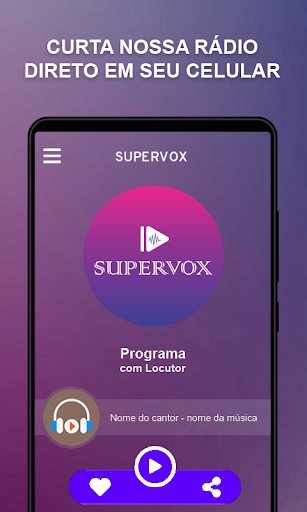 Android application SUPERVOX screenshort