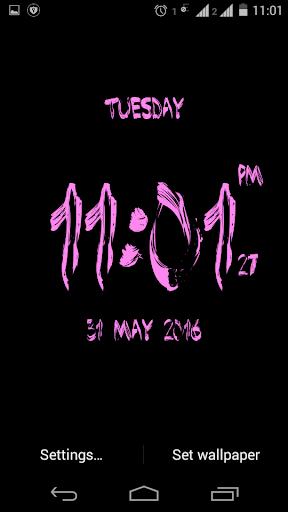 Android application Brush Digital clock LWP screenshort