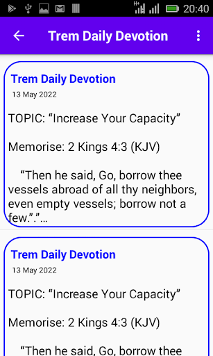 Trem Daily Devotion App