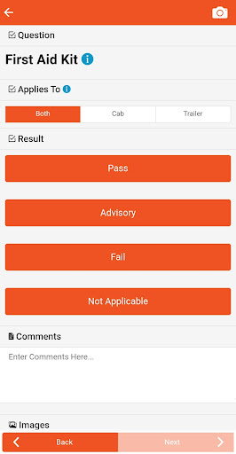 RHA Daily Defect App Screenshot