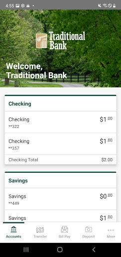 Traditional Bank Mobile Screen 3
