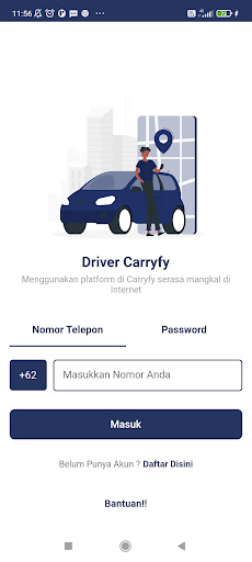 Android application Carryfy Driver screenshort