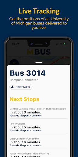M-Bus — Track Buses at U of M Screen 2