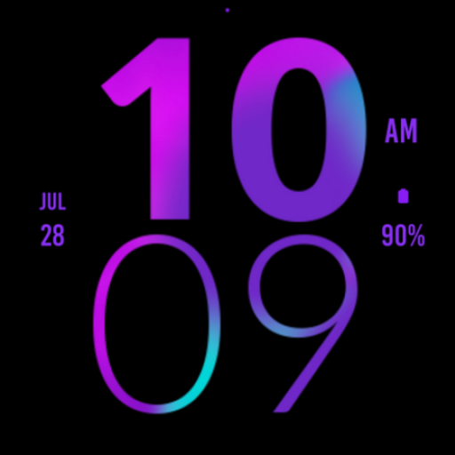 Lavender Large Watch Face Download on Windows