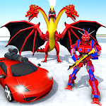Cover Image of Herunterladen Fliegende Drachen-Roboter-Auto-Spiele  APK
