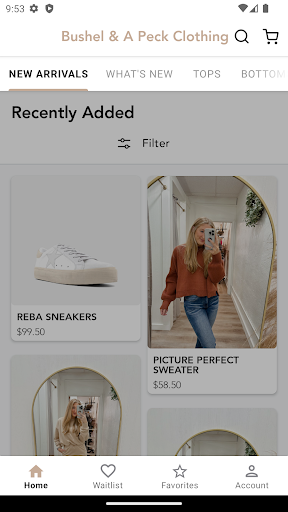 Android application Bushel & A Peck Clothing screenshort