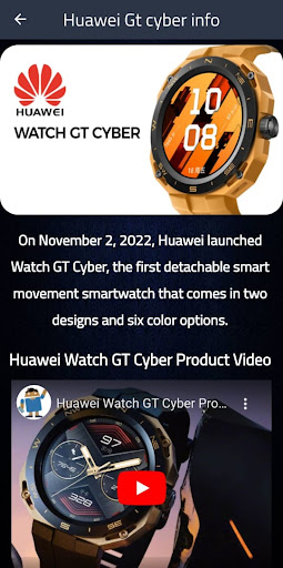 Huawei watch Gt cyber Guide