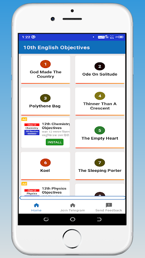 10th English Objectives Screen 3