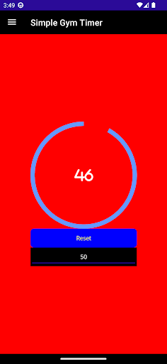 Android application Simple Gym Timer screenshort