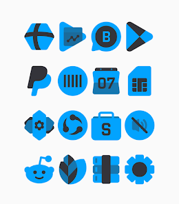 Screenshot 14 Black Blue - Icon Pack android