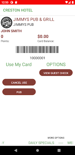Android application Jimmys PUB VIP screenshort