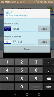 screenshot of Bank of Israel Exchange rates