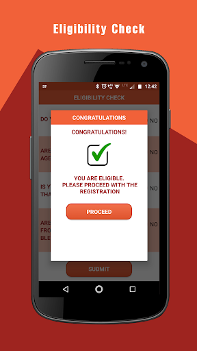 Android application DATRI Donor Registration screenshort