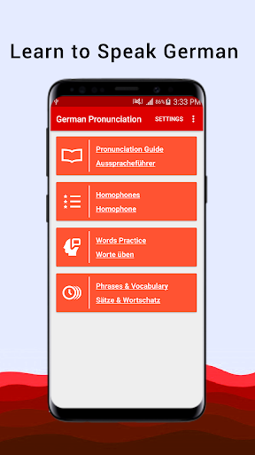 Android application German Pronunciation screenshort