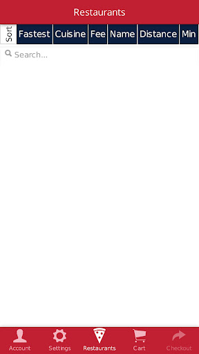 Android application Paris Texas Delivery screenshort