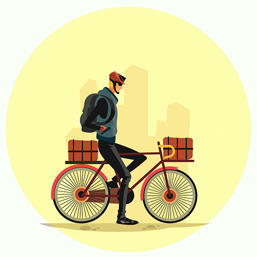 Postman with letters on a bike Download on Windows