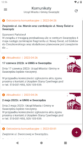 Swarzędz - aplikacja miejska Screen 2