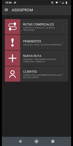 Android application ASSISPROM screenshort