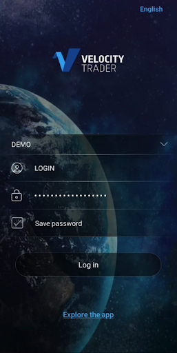 Android application Velocity Trader screenshort