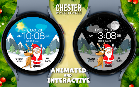 Chester Christmas watch face 1.0 APK + Mod (Unlimited money) إلى عن على ذكري المظهر