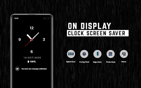 Always On Display : Clock Screen Saver