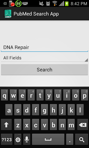 Android application PubMed Search App screenshort