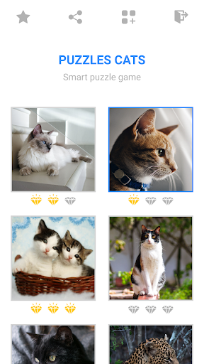 Android application Jigsaw Cat Mosaic Puzzles screenshort