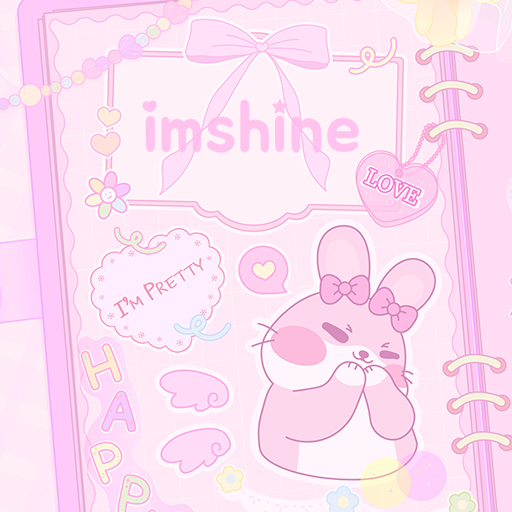 pink rabbit diary theme