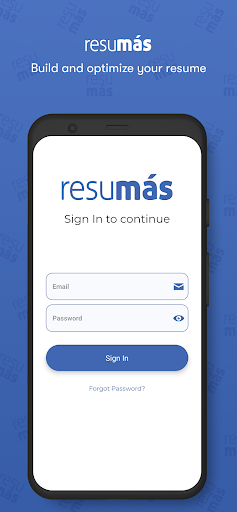 Android application Resumas screenshort