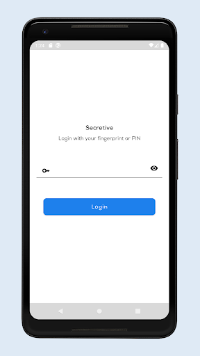 Android application Secretive Şifre Saklayıcı screenshort
