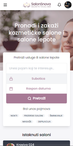 Android application Salon Snova screenshort