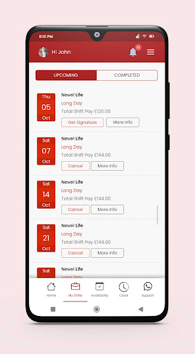 Galaxy Care Staffing Screen 3