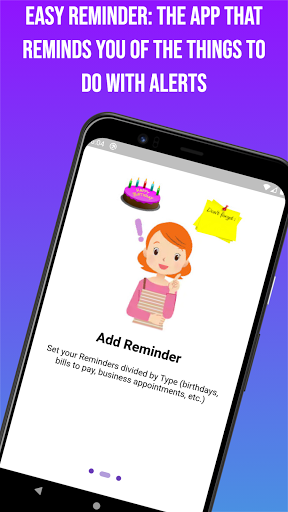 Android application Easy Reminder: Remind Alarm screenshort
