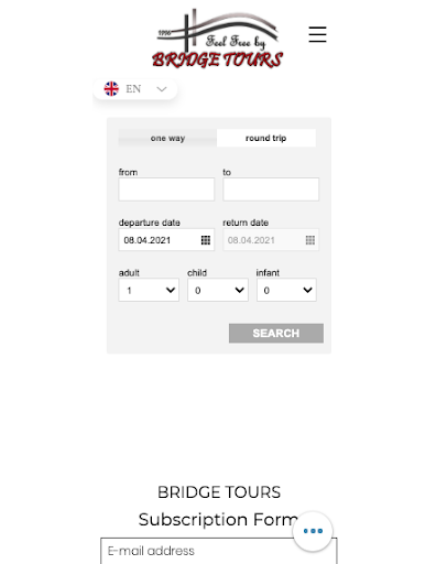 BRIDGE TOURS Screen 2