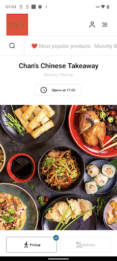 Android application Chan's Chinese Takeaway screenshort