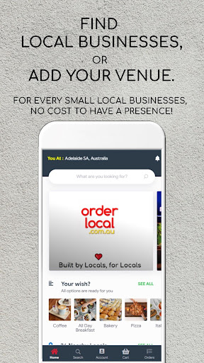 Android application ORDER LOCAL screenshort