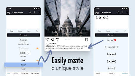 Letter Fonts - Stylish Text - Screenshot Image