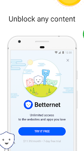 VPN Free - Betternet Hotspot VPN & Private Browser Screenshot
