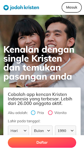 Android application Jodoh Kristen screenshort