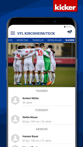 Android application VfL Kirchheim/Teck screenshort