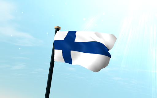 Finland Flag 3D Free Wallpaper
