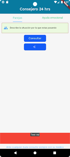 Android application Consejero de Parejas - On Line screenshort