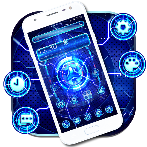 Blue Classic Neon Technology Theme