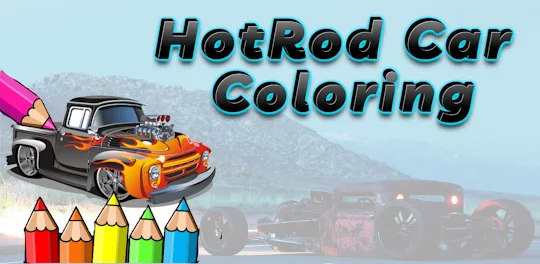 Hotrod car coloring