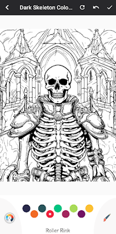 Dark Skeleton Coloring Bookのおすすめ画像5