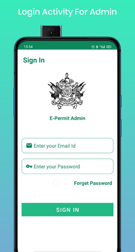 Android application E-Permit Admin screenshort